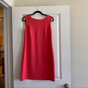 Hot pink sleeveless shift dress